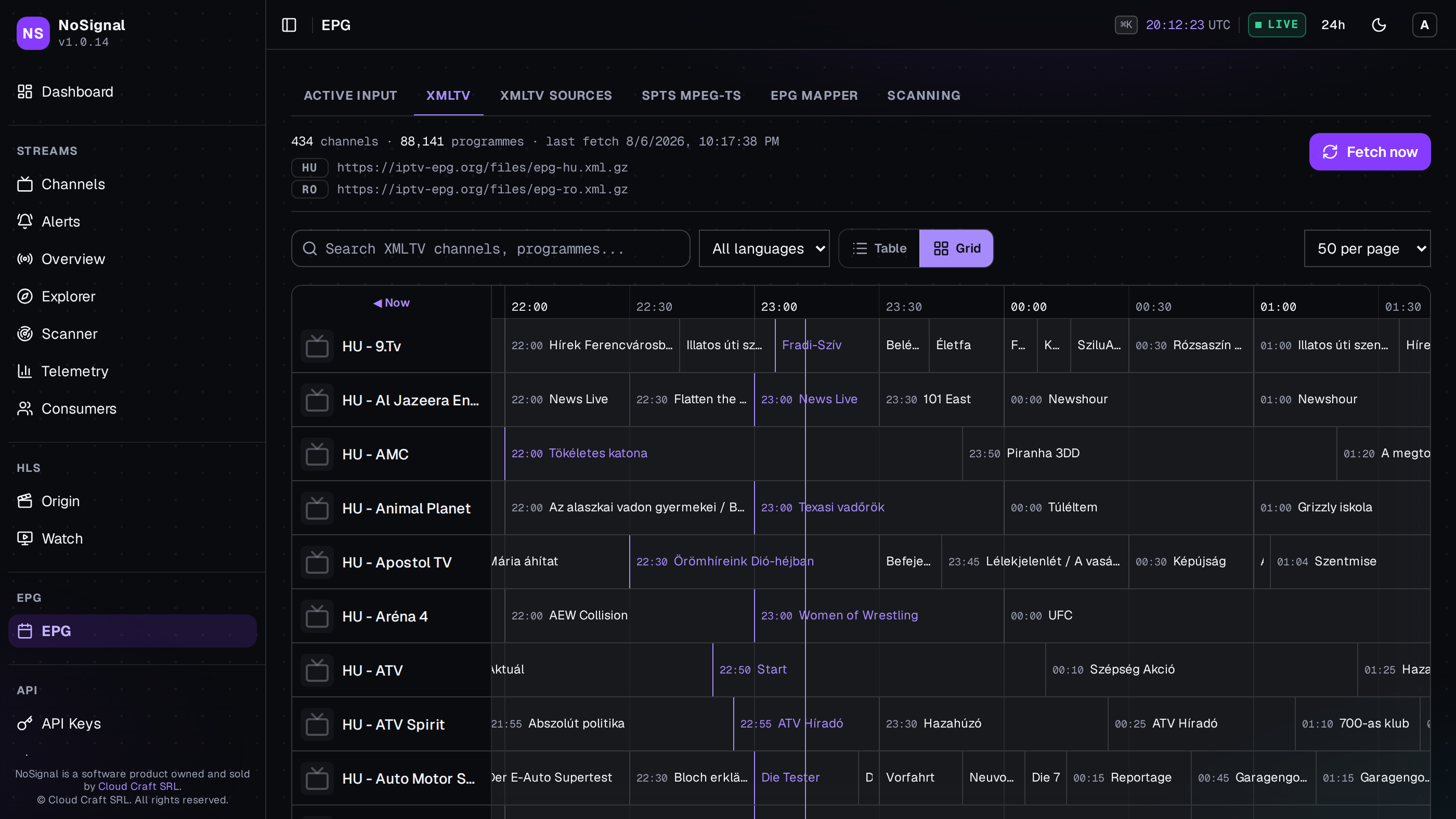Browser XMLTV