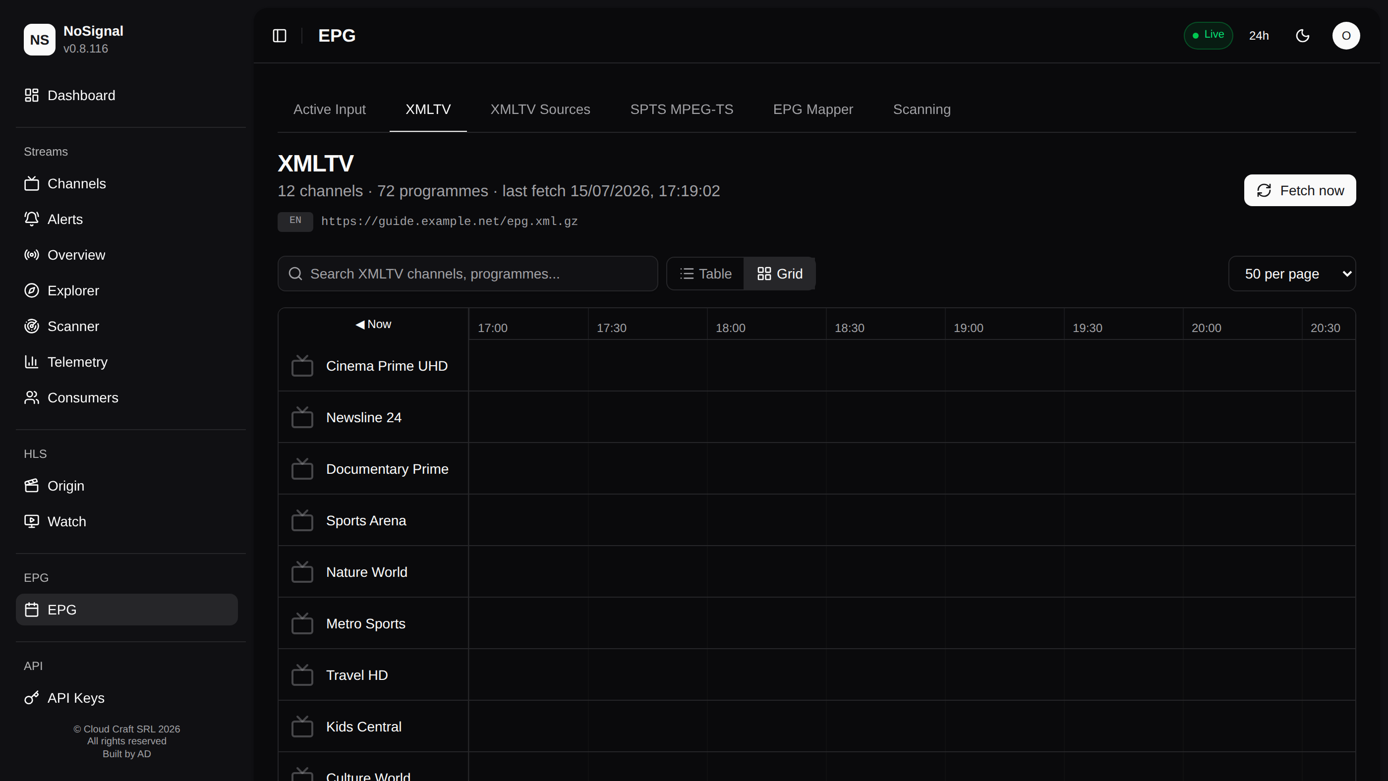 XMLTV browser