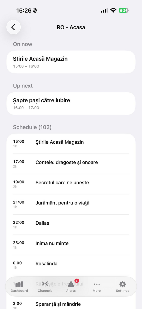 EPG iOS NoSignal: acum, urmează și orarul complet pentru un canal.
